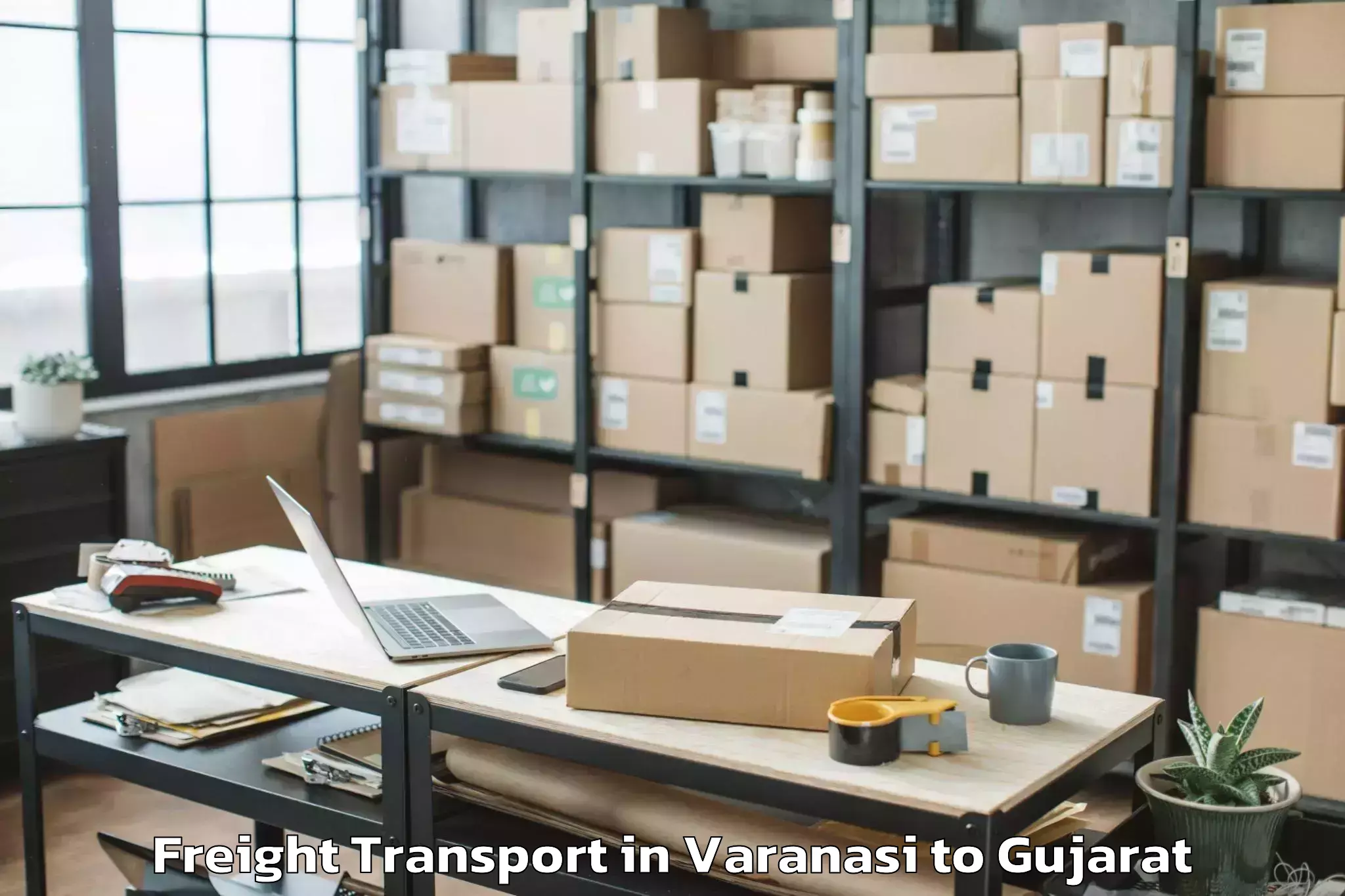 Book Varanasi to Adalaj Freight Transport